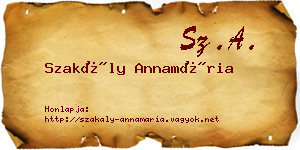 Szakály Annamária névjegykártya